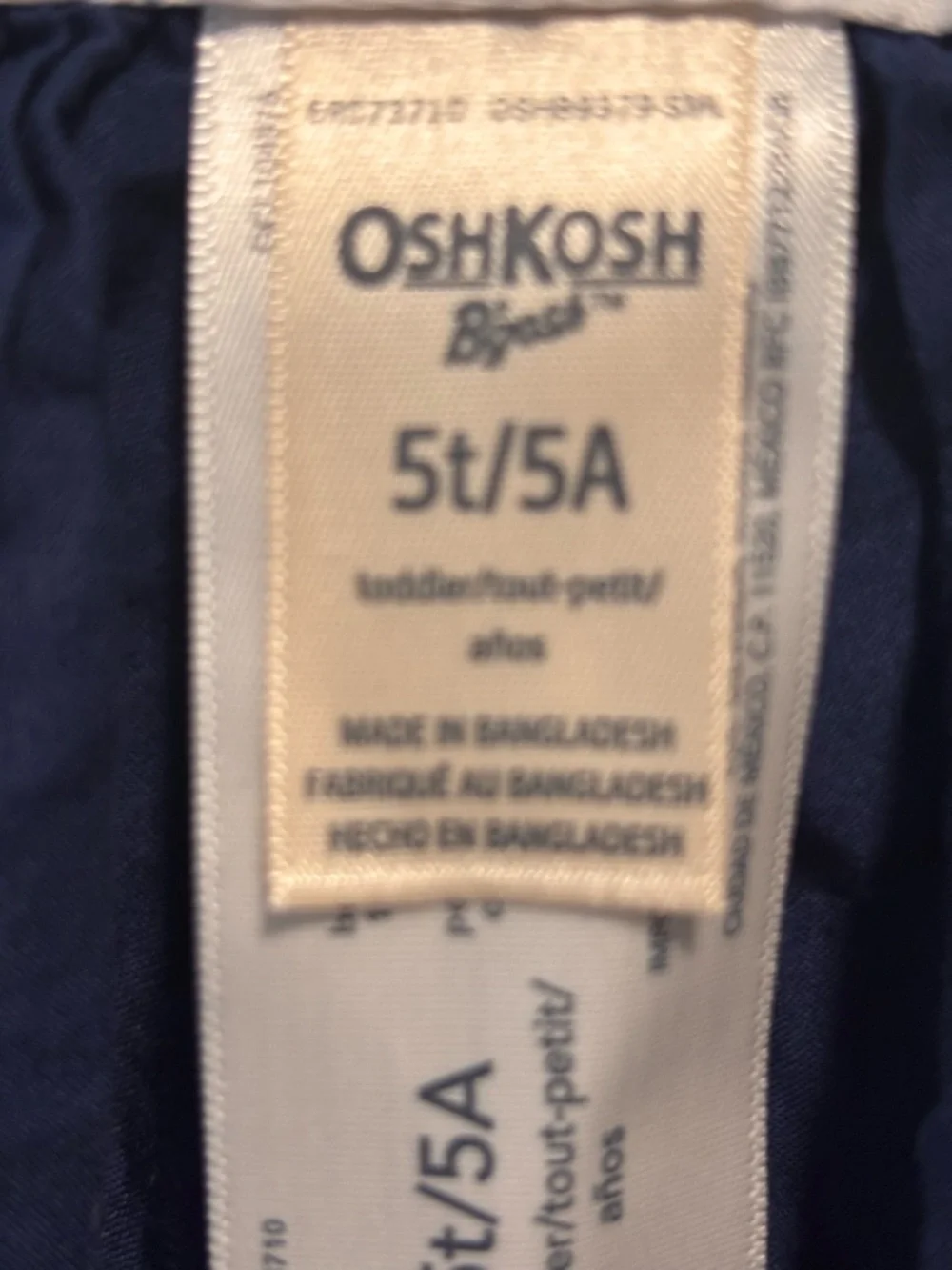 OshKosh B'gosh Navy Denim Tulle Overall Dress